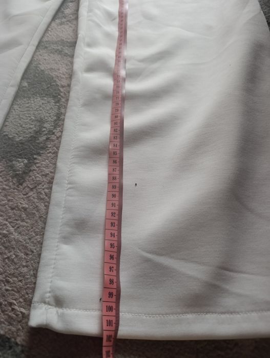Nowe spodnie szerokie damskie, biel roz uni, M,L,XL