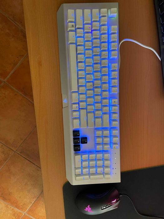 Teclado Razer Blackwidow white + Rato Razer Deathadder v2