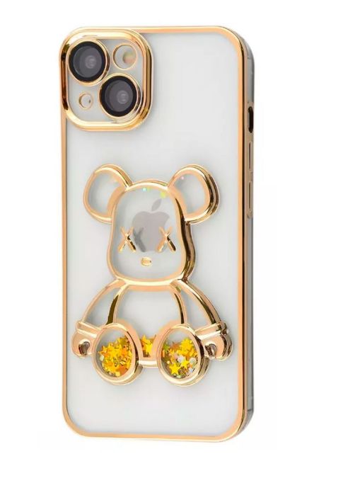 Прозорий чехол Violent bear для iPhone 15 (Yellow)