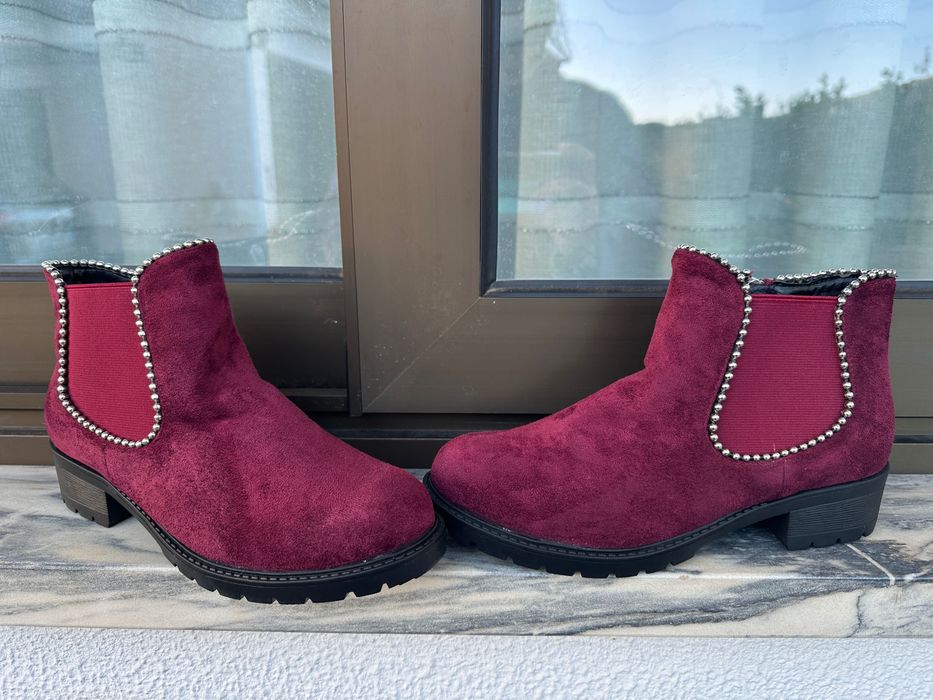 New Bordeaux Boots Size 38