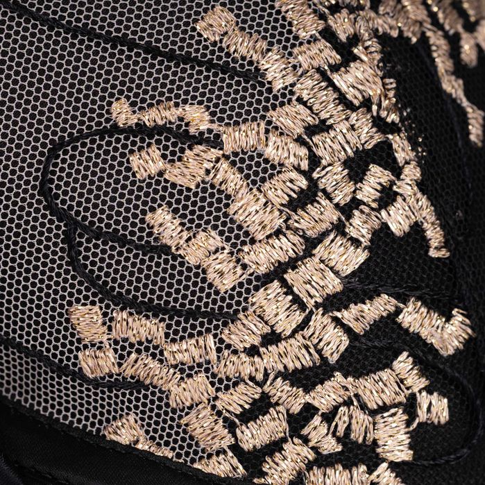 Biustonosz Chantelle 70C czarny z haftem push-up NOWY outlet