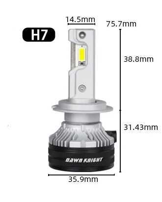DawnKnight K8C H1 H4 H7 HIR2 4300/5000/6000K canbus LED лампы K9C K7C