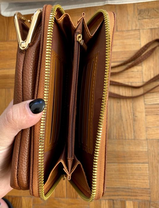 Brązowy Portfel damski