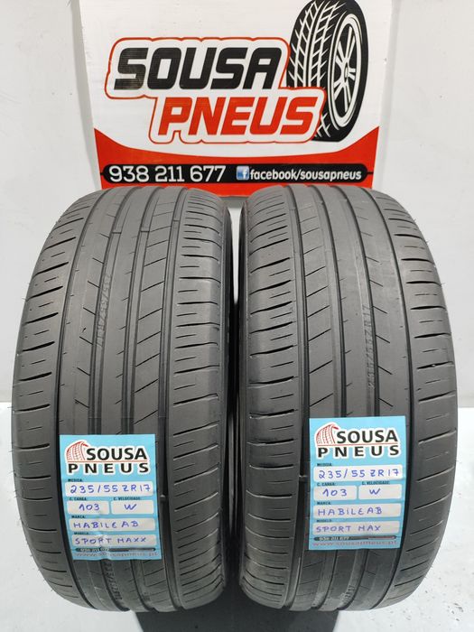 2 pneus semi novos 235-55R17 - Oferta dos Portes