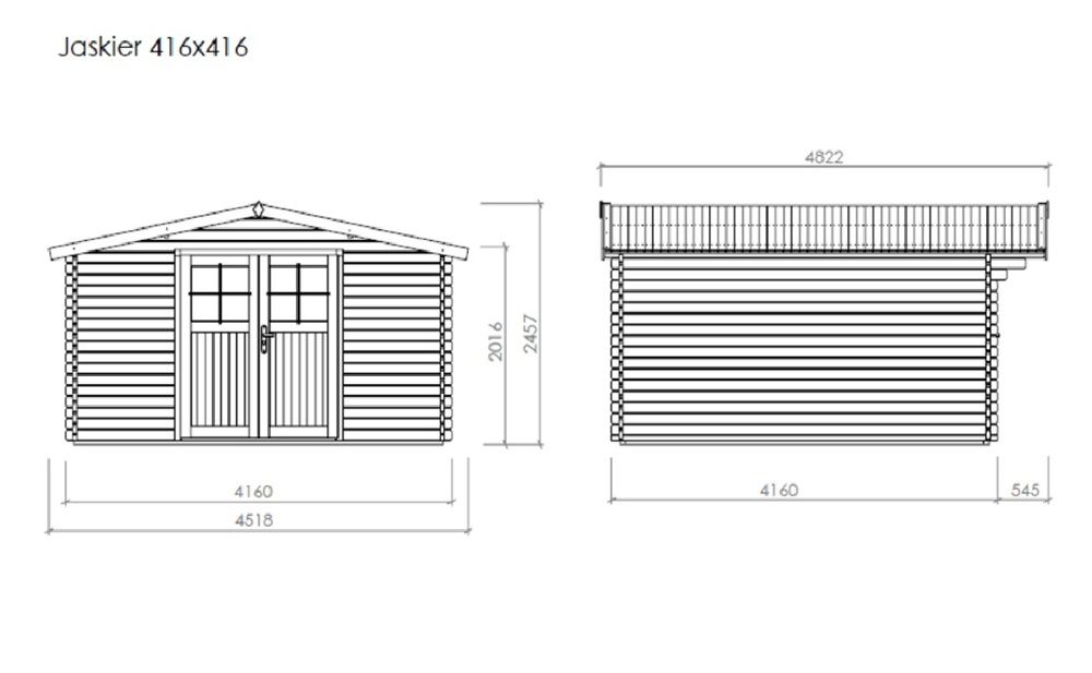 Domek narzędziowy ogrodowy Jaskier 4x4 z drewna drewniany