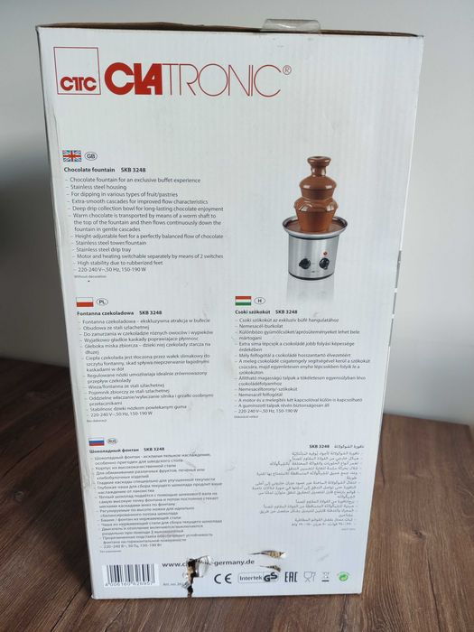 fontanna czekolady, founde czekoladowe clatronic