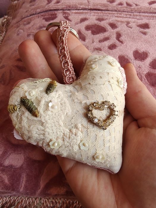 Breloczek serce handmade walentynki artystyczny prezent unikat