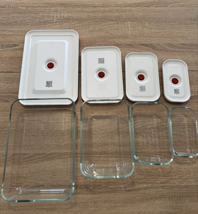 Coleção Completa Vácuo Zwilling Fresh & Save – Máquina + 4 Caixas VIDRO (Tudo NOVO)