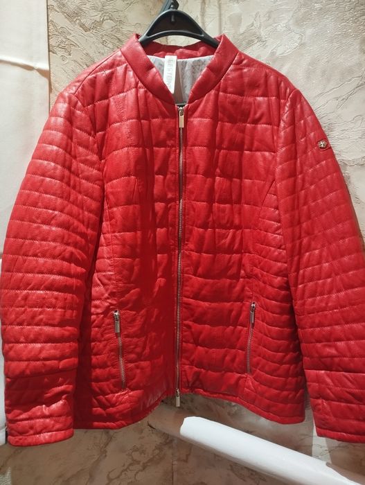 Чоловіча шкіряна  куртка Milestone кожанка вітрова косуха