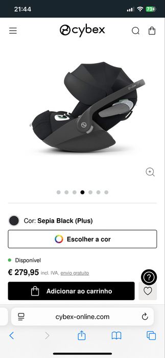 Cadeira AUTO CYBEX Platinum Cloud T i-Size PLUS + Adaptadores carrinho