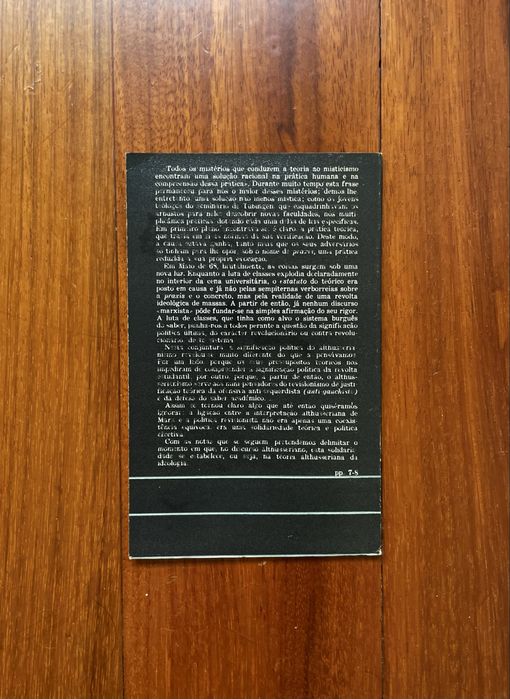 Jacques Rancière - Sobre Teoria da Ideologia: A Política de Althusser