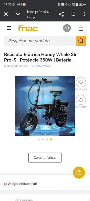 Bicicleta elétrica semi Nova