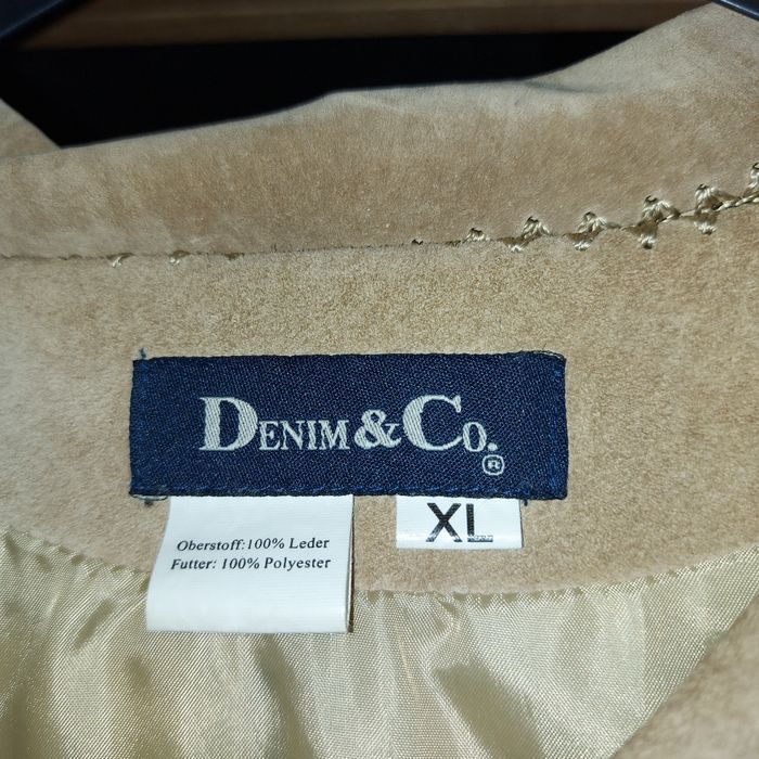 skórzana kurtka patchworkowa Denim & Co