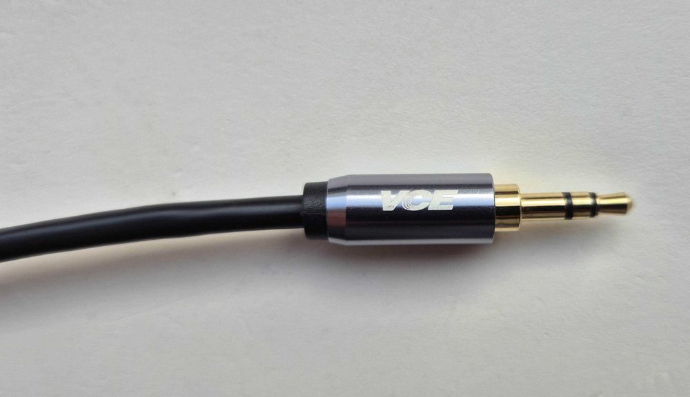 Cabo adaptador jack 3,5mm macho para jack 6,5 mm fêmea VCE