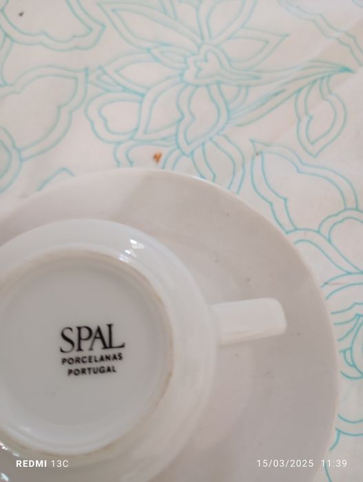 Conjunto de chávena e pires de café da SPAL