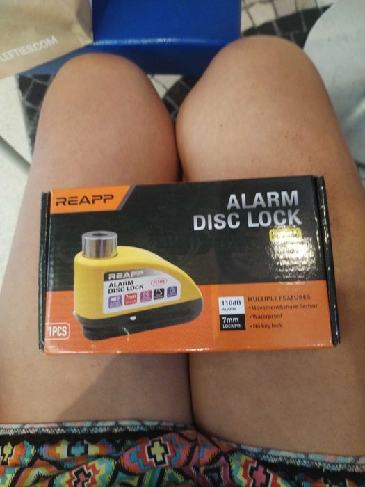 Cadeado de Disco com Alarme 110 dB – Novo