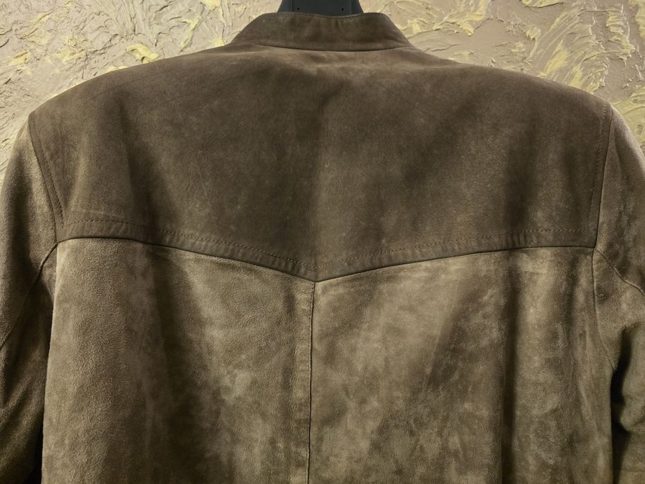 Elegancka skórzana bawarska marynarka myśliwska męska L.