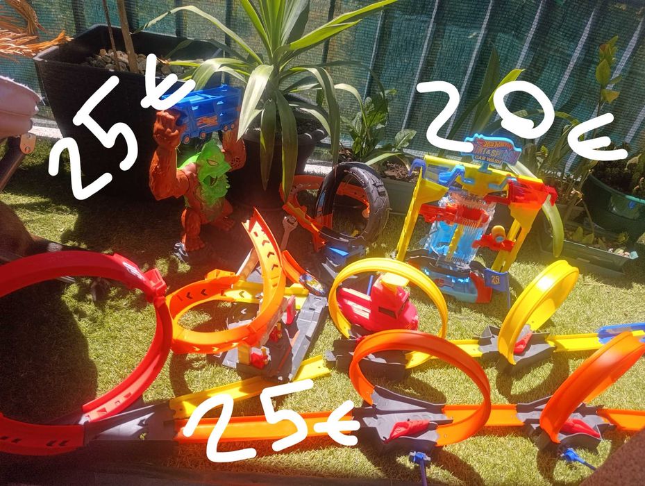 Lego hot wheels pista lavagem gorila atack brinquedos carro