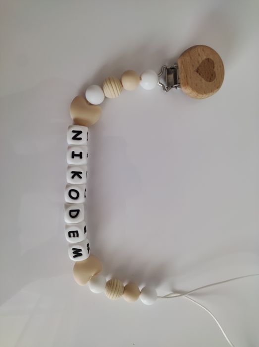 Zawieszka do smoczka gryzaczka prezent baby shower narodziny chrzest