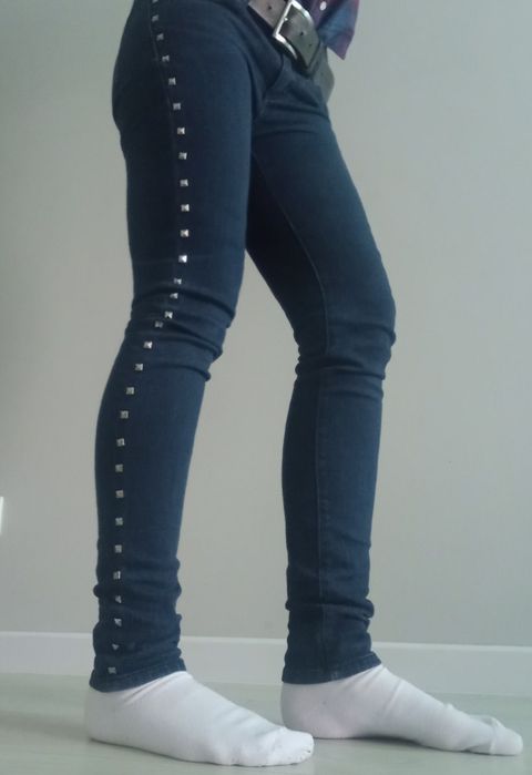 Calvin Klein S M 28 32 jeansy spodnie jeansowe granatowe