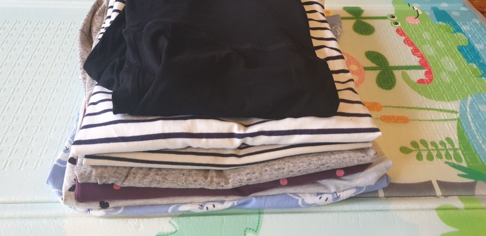 Zestaw  ciuchy ciążowe hm mama bluzki,  leginsy,  koszula