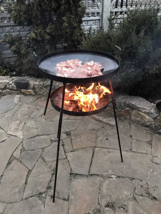 Сковорода из диска бороны 50 см садж разборной влазит в чехол.