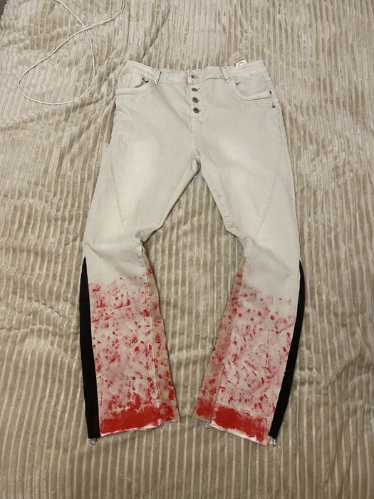 Джынсы клешь  с кровю