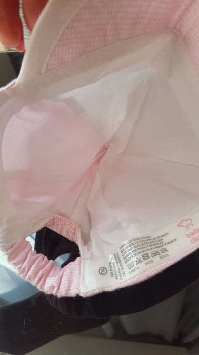 C&A czapeczka z daszkiem Hello Kitty różowa w kropeczki 62 lub 68 z gumką