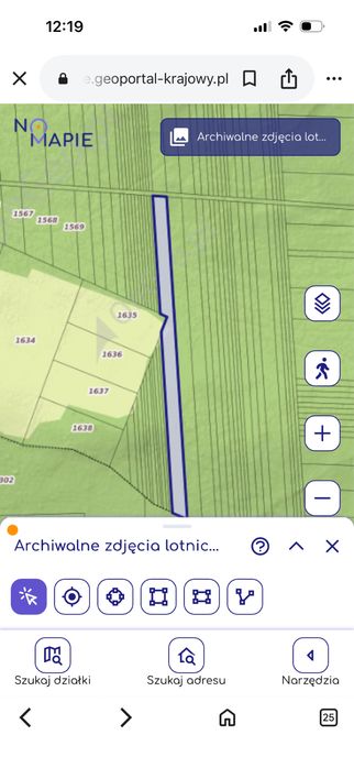 Działka leśna „las” powierzchnia 0,6761 ha