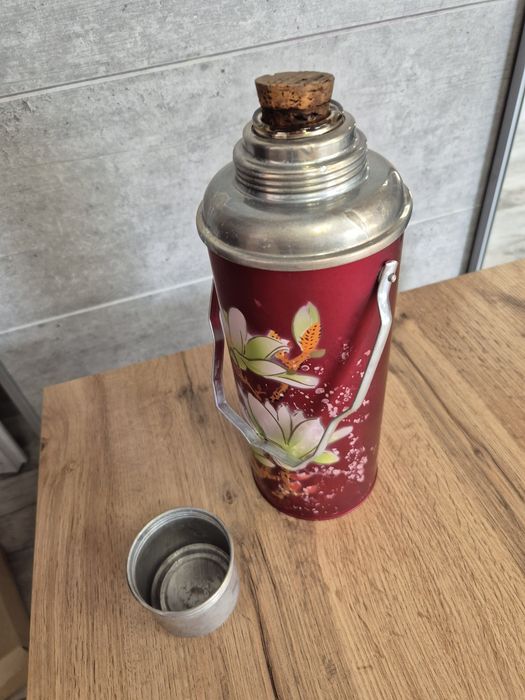 Termos szklany Vintage chiński PRL kolekcjonerski