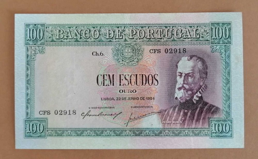 Notas moedas de escudos