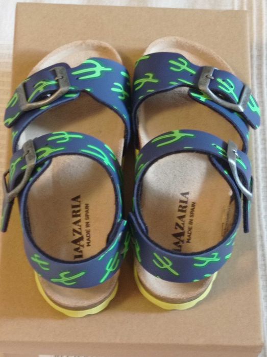 Sandałki rozmiar 26 dziecięce na korku z wkładka skórzaną, hiszpańskie