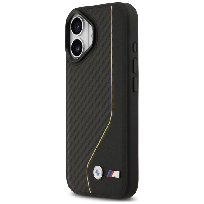 Etui BMW M Carbon Line i Logo MagSafe do iPhone 17 żółty