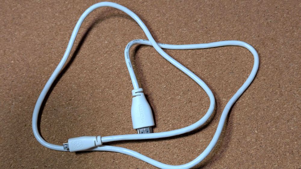 Кабель Micro HDMI на HDMI для Raspberry Pi 4, білий (1 метр)