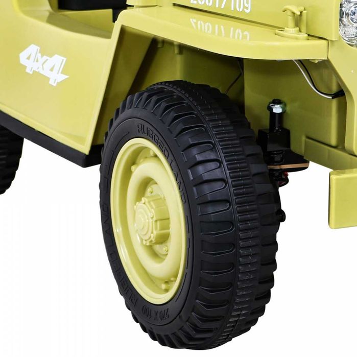 Auto Elektryczne dla Dzieci - Willys Wojskowy 4×4 Retro