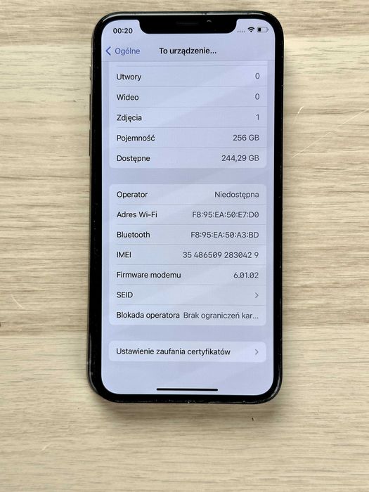 Płyta główna do iPhone X 256GB z Face ID – sprawna