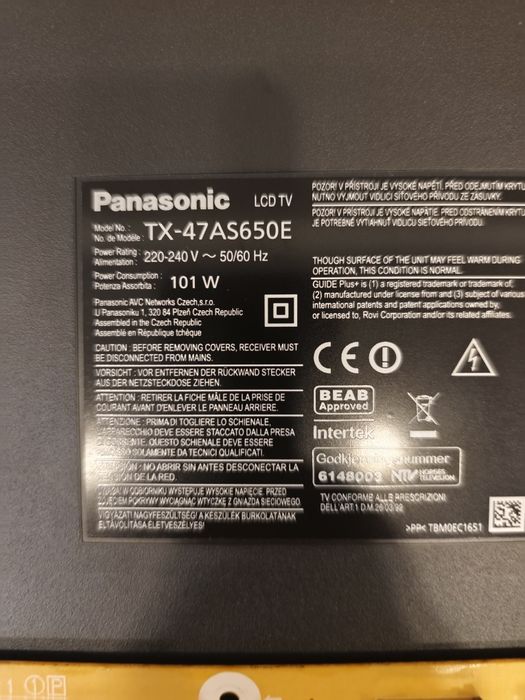Panasonic TX47AS650E płyta głowna