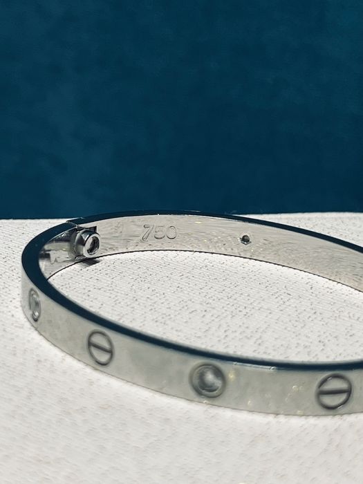 Cartier браслет Love белое золото