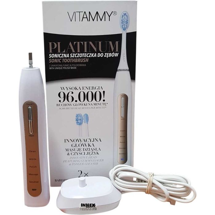 Szczoteczka Soniczna VITAMMY PLATINUM TB9051 Gwarancja