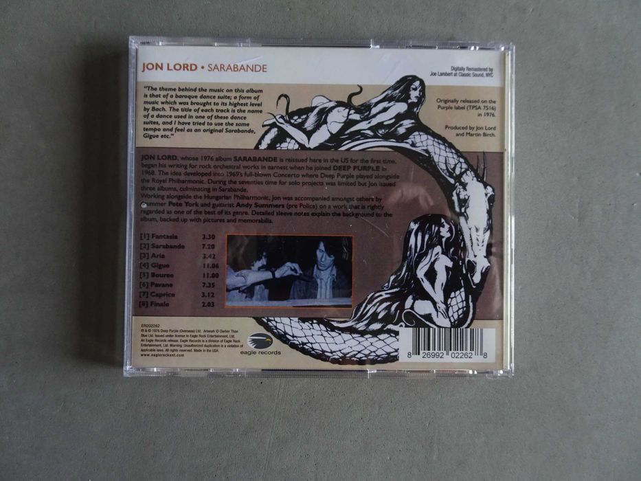 CD - Jon Lord - Sarabande