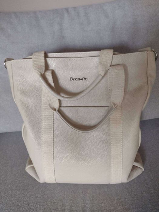 Torebka typu shopper skóra groszkowa