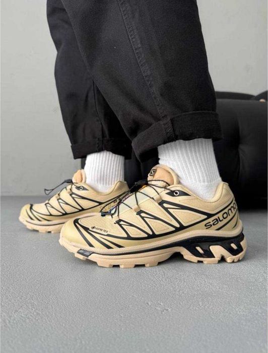 (БЕЗ ПЕРЕДОПЛАТИ)Salomon XT-6 Gore-tex Beige Brown Соломони ХТ-6