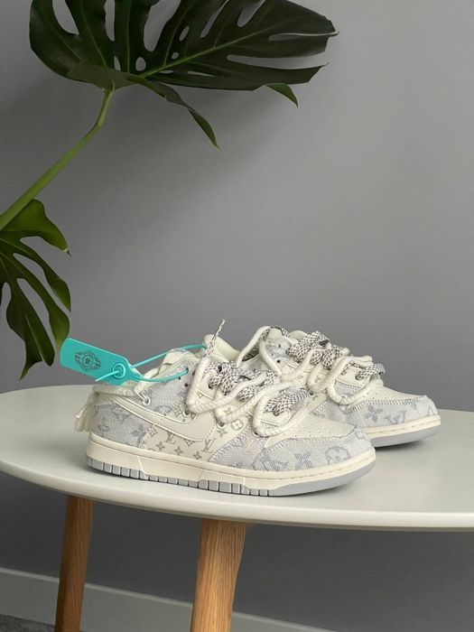 Кросівки Кроссовки Nike SB x Louis Vuitton White Grey повсякденні