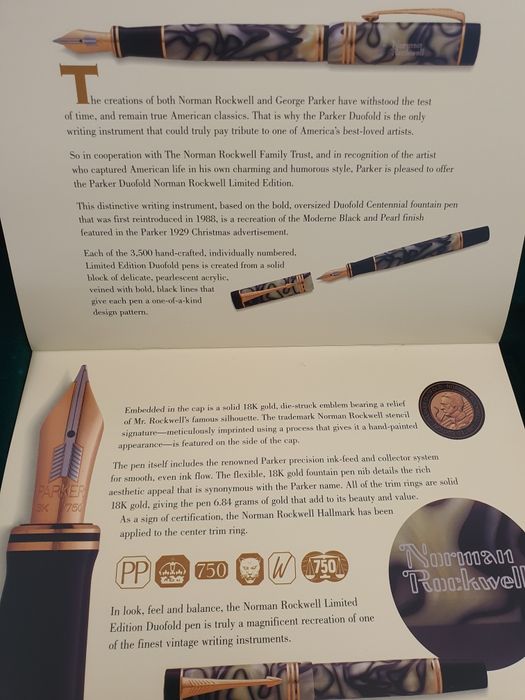 PARKER Duofold Norman Rockwell