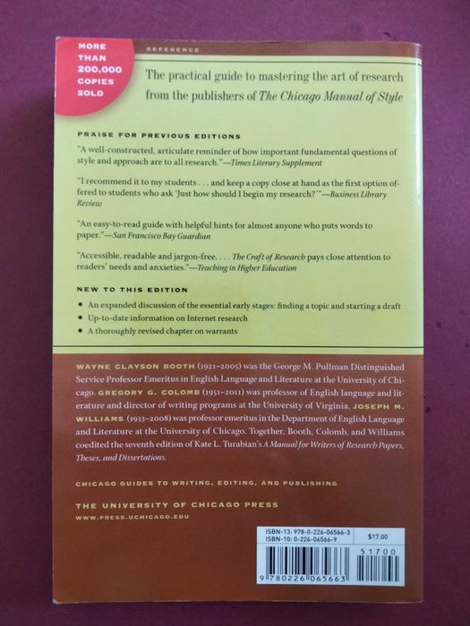 The Craft of Research - Wayne C. Booth