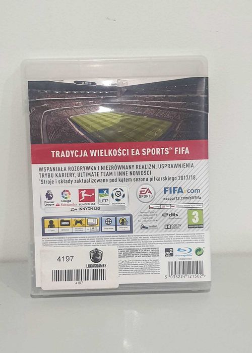 GRA Fifa 18 PS3 Gra po POLSKU wydanie PL