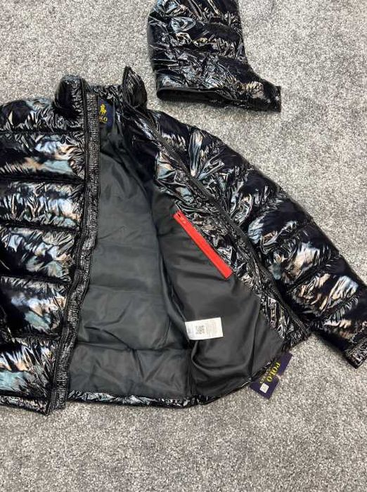 Пуховик Polo чорний Глянець Пуховик Чоловічий зі зьємним капюшоном