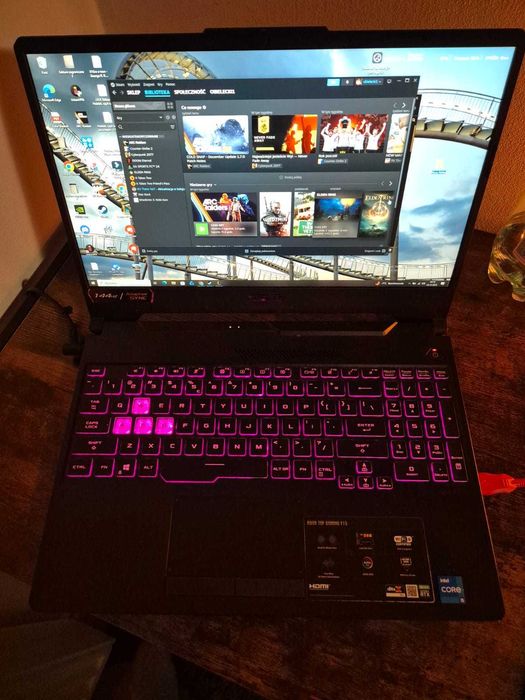Laptop ASUS TUF GAMING F15 Cyberpunk 2077 Elden ring Arc Raiders + LOL