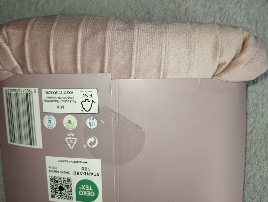 Nowy komplet zasłon na przelotkach kółkach pudrowy róż 235 x 260