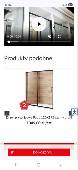 Drzwi prysznicowe